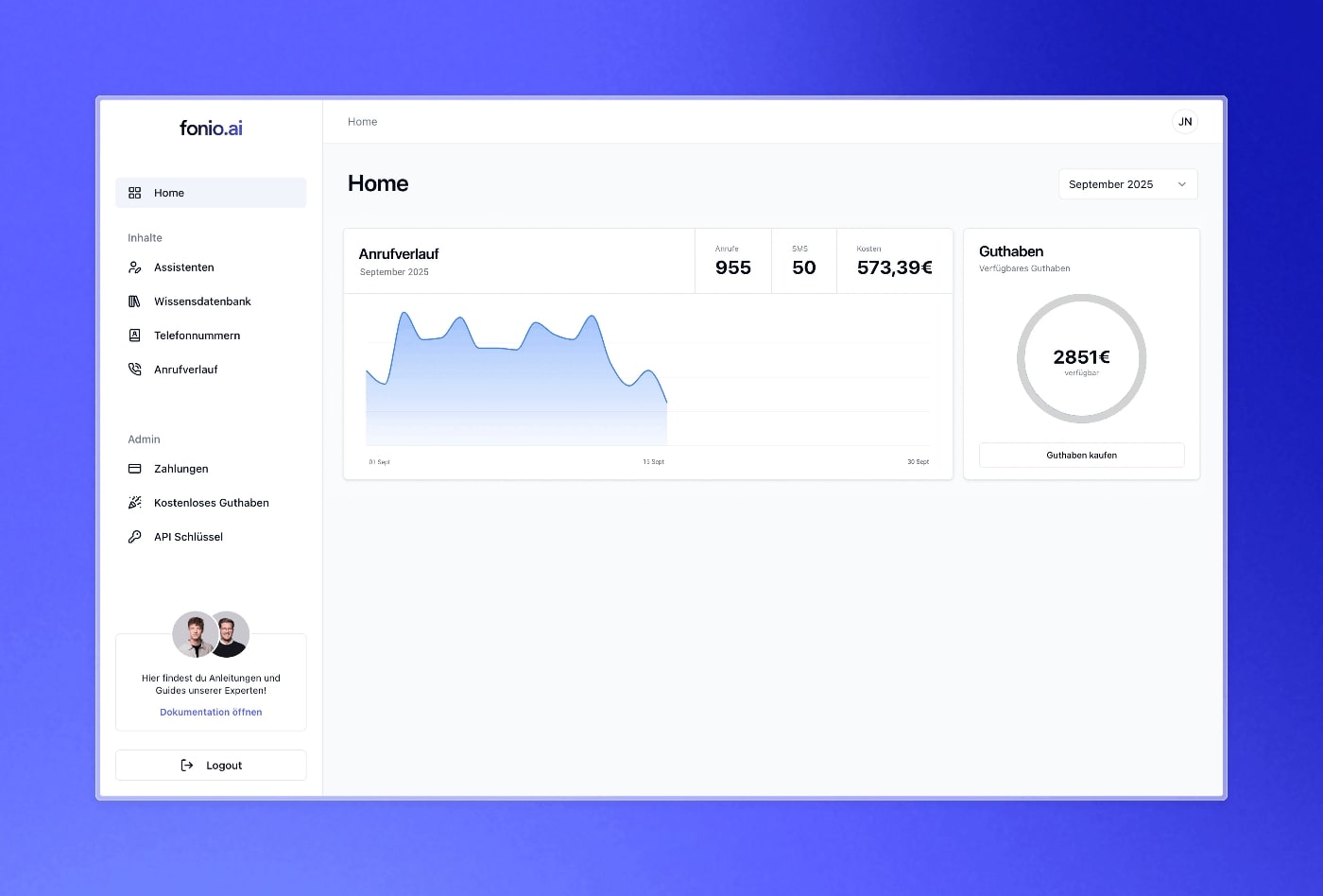 Screenshot of app fonio.ai